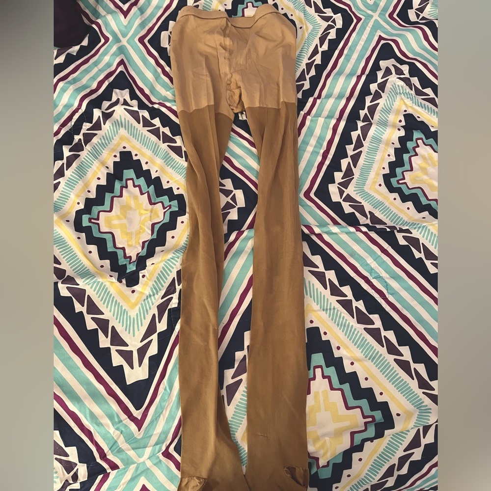 Ames Walker compression tights. Never worn, tags removed. Tan. US size S.